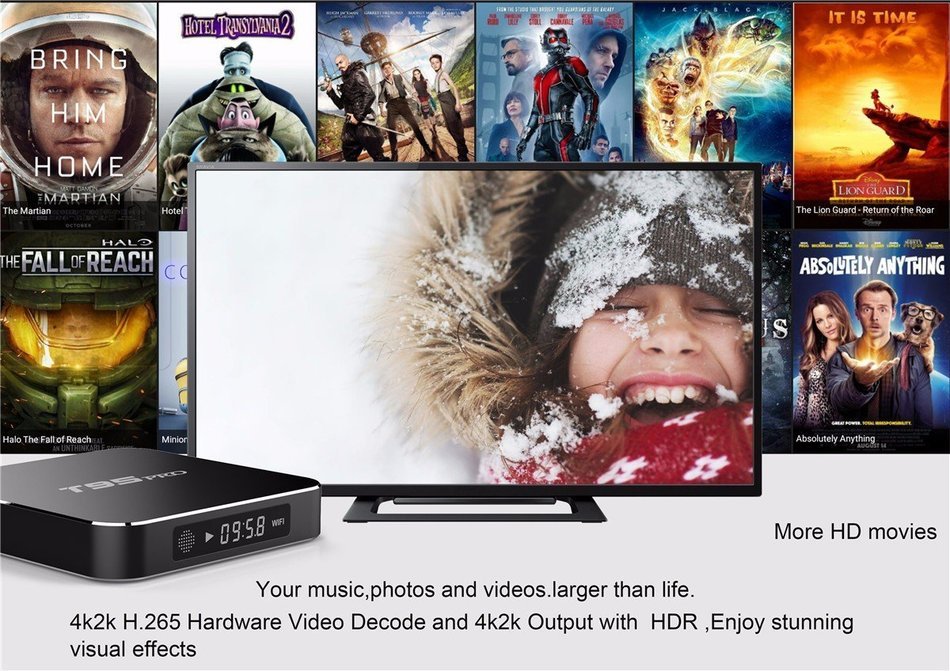 M.Way Aluminum Android 6.0 TV Box New Model Smart Box with Quad Core/2GB RAM/ 8GB Flash/4K/S905X - Bluetooth 4.0... N7