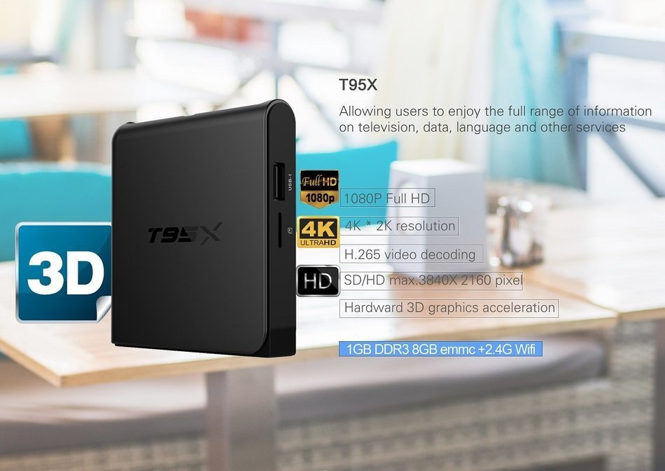 Latest T95X Android tv box Amlogic S905X Quad-Core cortex-A53 Android 6.0 Kodi 16.1 Fully Loaded 1GB DDR3 RAM... N5