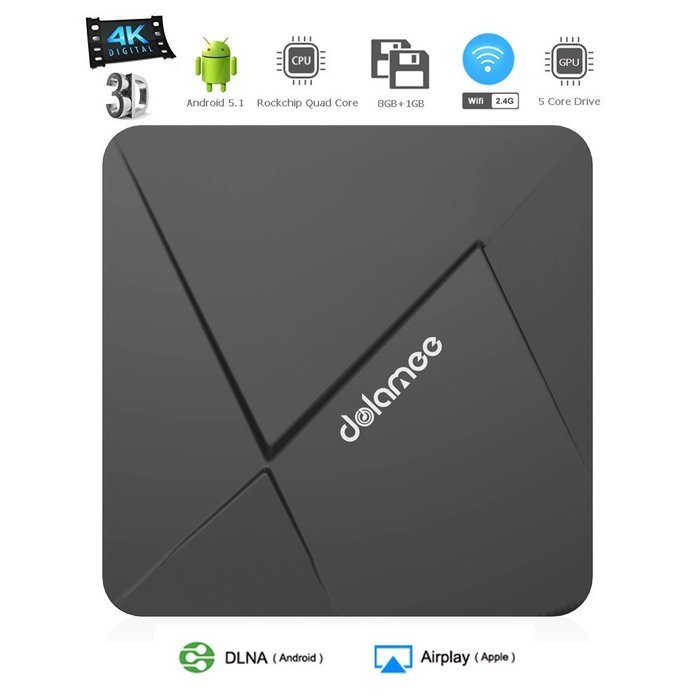 DOLAMEE D5 Streaming Media Player Android TV Box 1GB /8GB Rockchip RK3229 Quad-core 2.4G Wifi Buetooth 4.0 32bit...