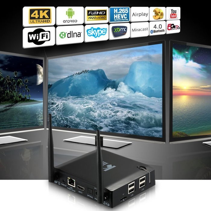 AKASO KIII 4K Android 5.1 TV Box Kodi Fully Loaded, 2GB DDR3 16GB Flash 64 bits S905 Quad Core, 1000M LAN HDMI... N2