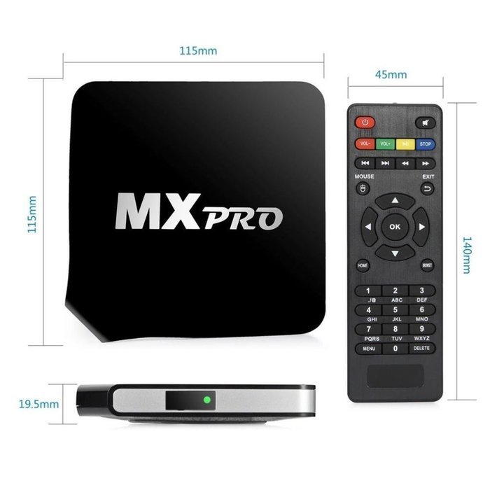 AKASO MX Pro Android TV Box Amlogic S805 Kodi (XBMC) 16.0 Pre-installed Full Loaded Quad Core 1G 8G HDMI 4K WIFI... N3