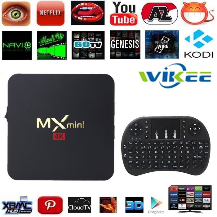 [Free Wireless Mini Keyboard] WIIKEE Mini MX Amlogic S905 Quad Core 4K/3D Fully Loaded KODI/XBMC Unlocked with...