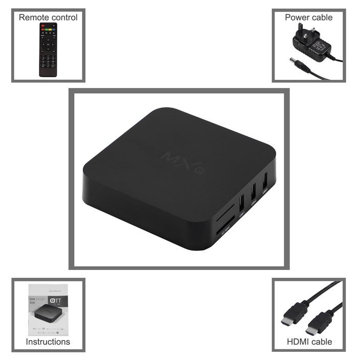 HAMSWAN TV BOX Android 4.4 Amlogic S805 Quad Core 1G/8GB Kodi(15.2) Fully Loaded Wifi 1080P 450 Streaming Media... N14