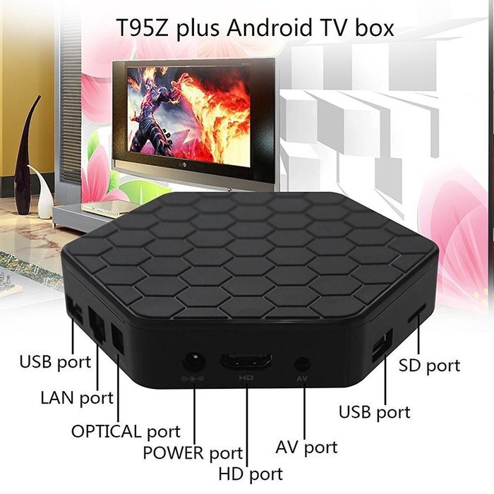 Easytone T95Z Plus 4K Amlogic S912 Android 6.0 Set Top TV Box 2GB/16GB 64bits 3D 2.4G/5G Dual Wifi HDMI Streaming... N12
