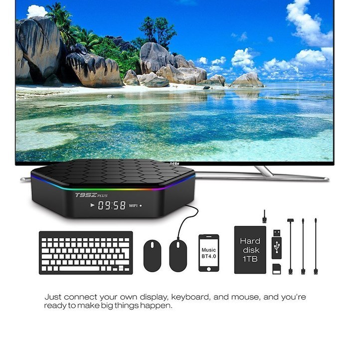 Easytone T95Z Plus 4K Amlogic S912 Android 6.0 Set Top TV Box 2GB/16GB 64bits 3D 2.4G/5G Dual Wifi HDMI Streaming... N16