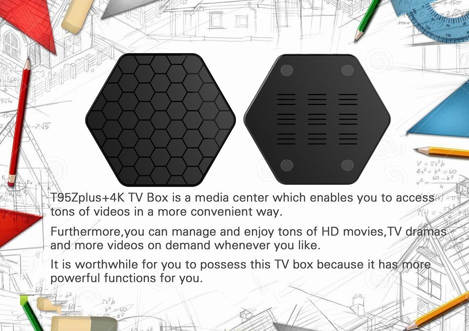Easytone T95Z Plus 4K Amlogic S912 Android 6.0 Set Top TV Box 2GB/16GB 64bits 3D 2.4G/5G Dual Wifi HDMI Streaming... N17