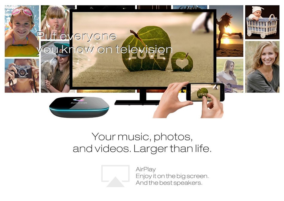 Rominetak Q-Box 2GB/16GB Android 5.1 Lollipop TV Box Quad Core 4K UHD 3D 1000M LAN Bluetooth Dual Band 2.4G/5G... N7