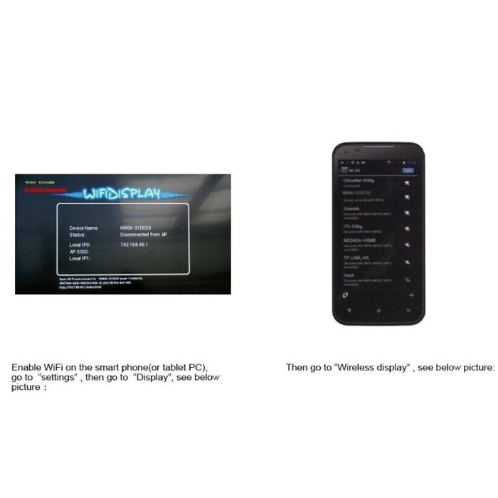 M806 WIFI HDMI TV Dongle Stick 1080P H.264 FHD Wireless Display Media Player DLNA Miracast Airplay Receiver N9