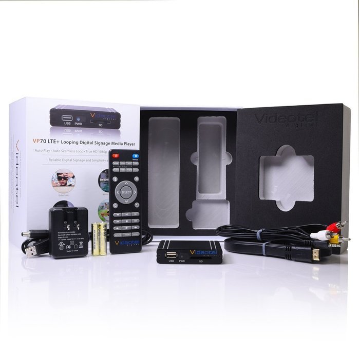VP70 LTE Commercial Grade Seamless Auto Looping Digital Media Player, Auto Start, Auto Plays & Auto Loops Video... N4