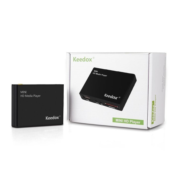 Media Player, Keedox Digital Media Player HD Media Player HDMI FULL HD 1080P for USB Drivers, SD Cards, HDD, External... N4