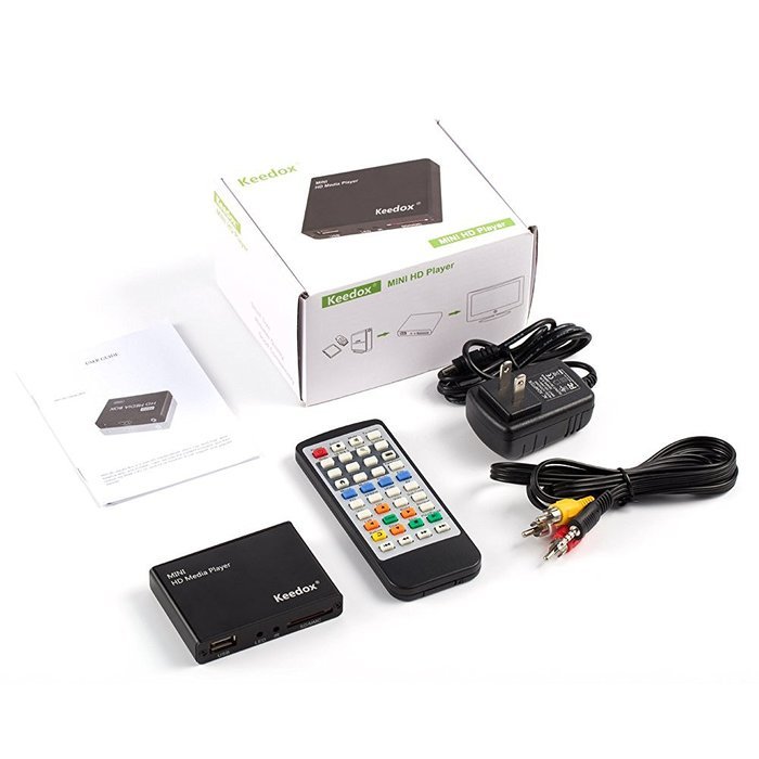 Media Player, Keedox Digital Media Player HD Media Player HDMI FULL HD 1080P for USB Drivers, SD Cards, HDD, External... N6