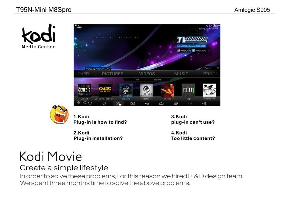 AKASO T95N Android 5.1 TV Box Kodi Fully Loaded Amlogic S905X, 2GB DDR3 8GB Flash 4K Support H.265 Streaming Media... N5
