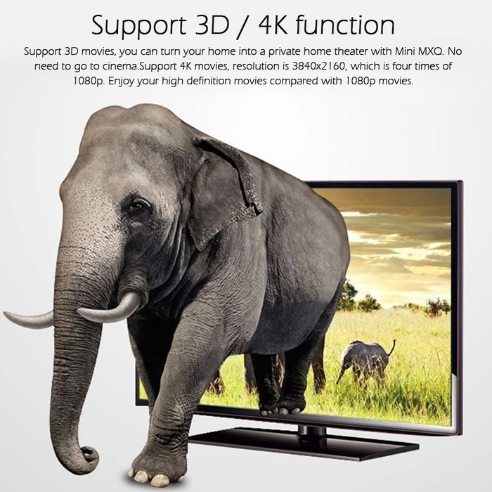 2016 Newest Leelbox Q1 4K Android TV Box 1G/8G RK3229 Quad-core Mini PC KODI 16.0 Miracast 4K2K H.265 3D 2.4G... N3