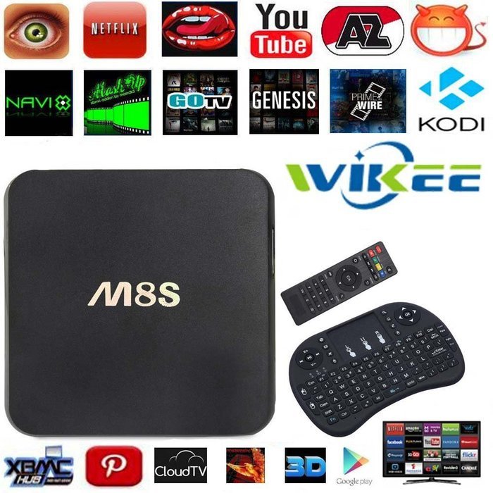 [Free Wireless US Mini Keyboard] WIIKEE M8S Android TV Box Amlogic S812 Quad Core 2G/8G Fully Loaded KODI 2.4G...