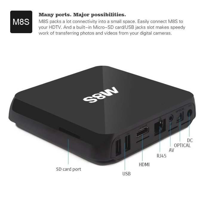 [Free Wireless US Mini Keyboard] WIIKEE M8S Android TV Box Amlogic S812 Quad Core 2G/8G Fully Loaded KODI 2.4G... N2