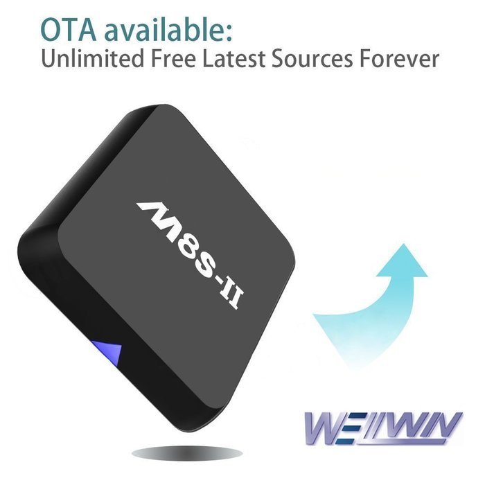 M8S-II Tv Box Android Tv Box Amlogic S905 2G/8G/4K Emmc Quad Core AP6330 KODI 16.0 Fully loaded Dual WIFI 5G/2.4G... N6