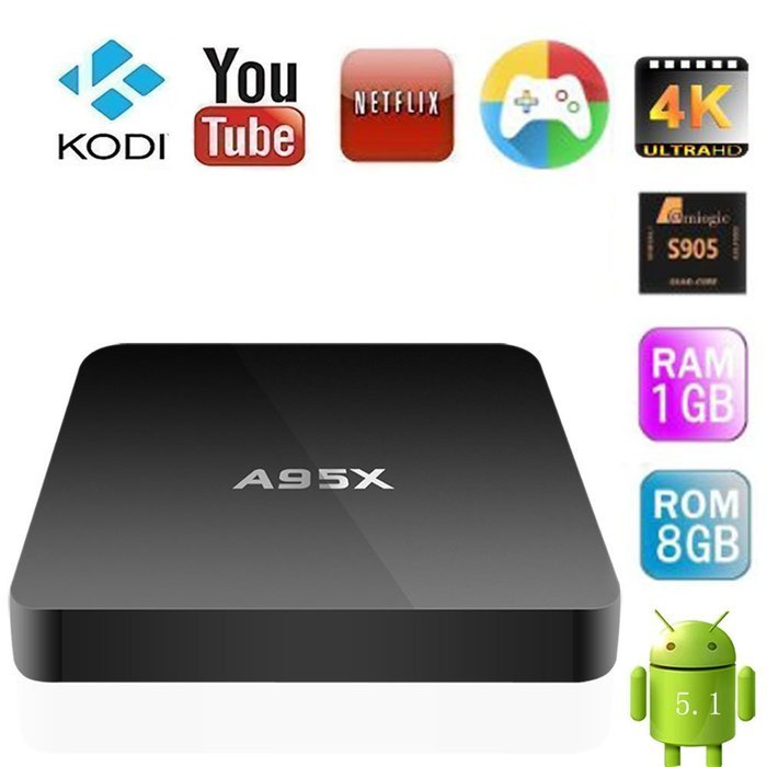Fully Loaded KODI16.1 Streaming Media Player 2016 Amlogic S905 Quad Core Android 5.1 OS IDEAOLE