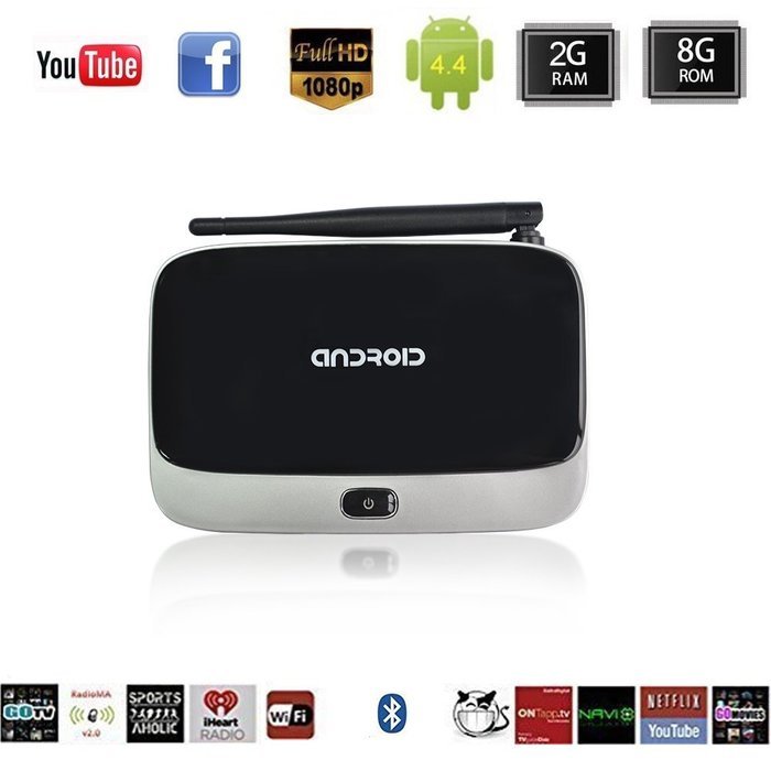 CS918 TV Box, Crazy Box RK3128 Quad Core 2G RAM 8G ROM Smart Google Android TV Box Full HDMI 1080P Kodi /XBMC...