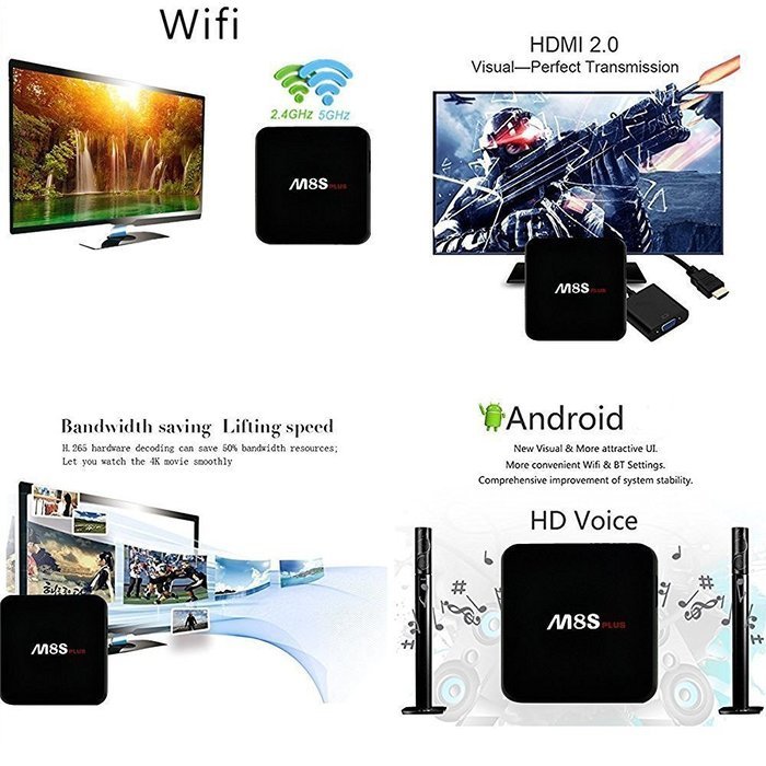 BIGFOX Android Quad Core Internet TV Box Streaming Media Player with Wifi Bluetooth Fully Loaded Rooted Unlocked... N5