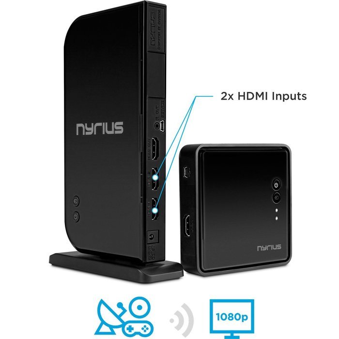 Nyrius ARIES Home HDMI Digital Wireless Transmitter & Receiver for HD 1080p Video Streaming, Cable box, Satellite... N9