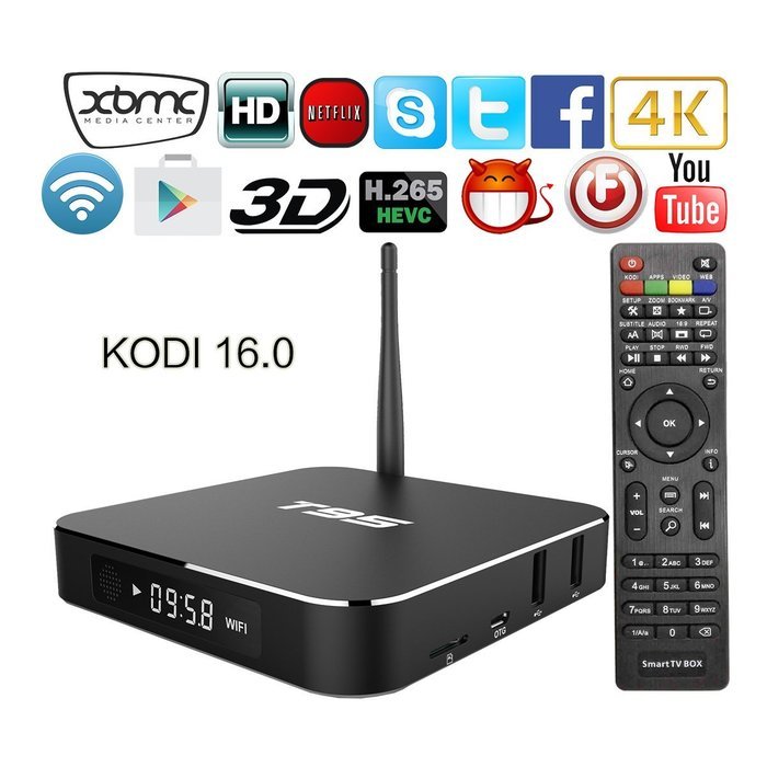 Nansii T95 Android 5.1 Amlogic S905 1080p smart tv box Bluetooth 4.0 Kodi 16.0 Quad-core RAM 2GB ROM 8GB Streaming...