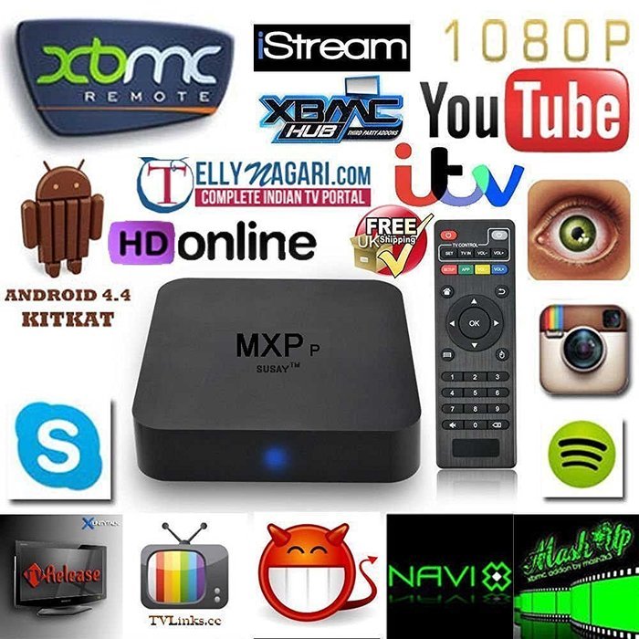 Susay&reg; MXp MX-SUSAY Streaming Media Player for TV Amlogic S805 Quad Core Android 4.4 1080P HDMI 4K Free Streaming...