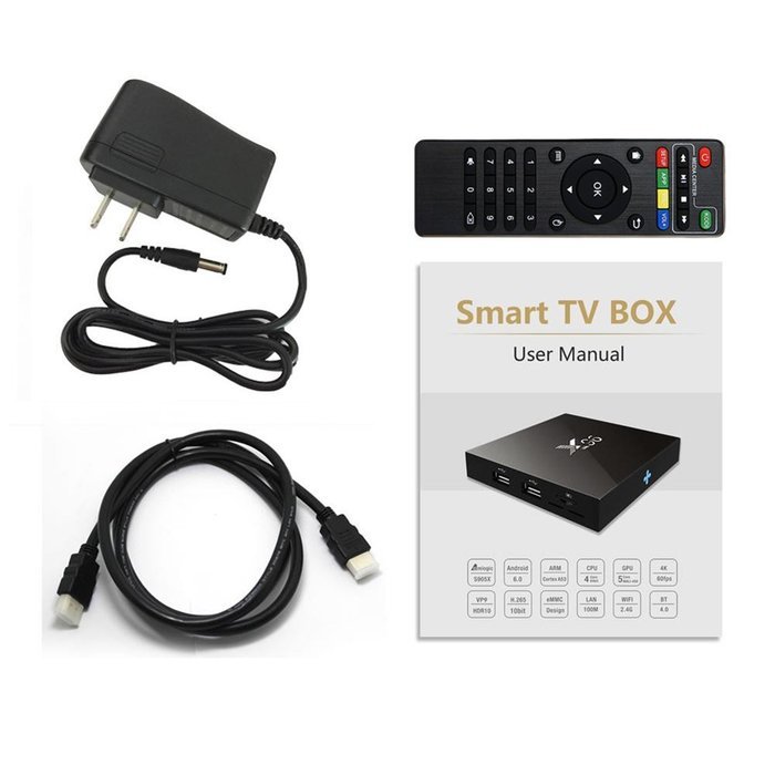 Baile X96 Android 6.0 Smart TV BOX 4K Kodi 16.1 2G 16G Streaming Media Players N3
