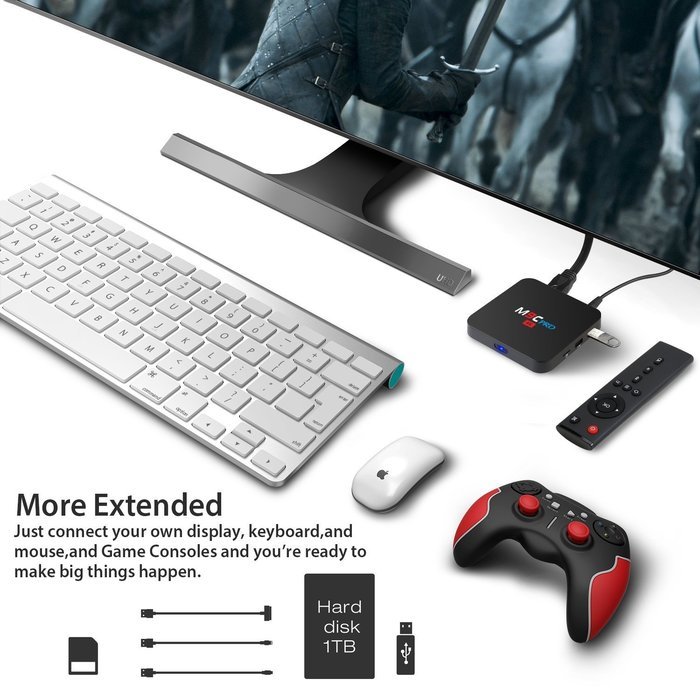 TICTID M9C Pro Android 6.0 Tv Box 4K New Amlogic S905X Chipset-Quad Core [1G/8G] with Kodi 16.1 Fully Loaded-Support... N6