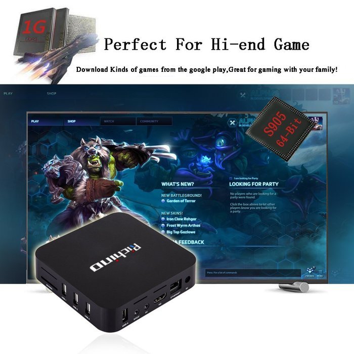 NEW Richino TV BOX Q Pro Android 4.4.2 Amlogic S805 Kodi 16.0 Quad Core 1GB/8GB Full Loaded Wifi, 1080P, 4K Smart... N2