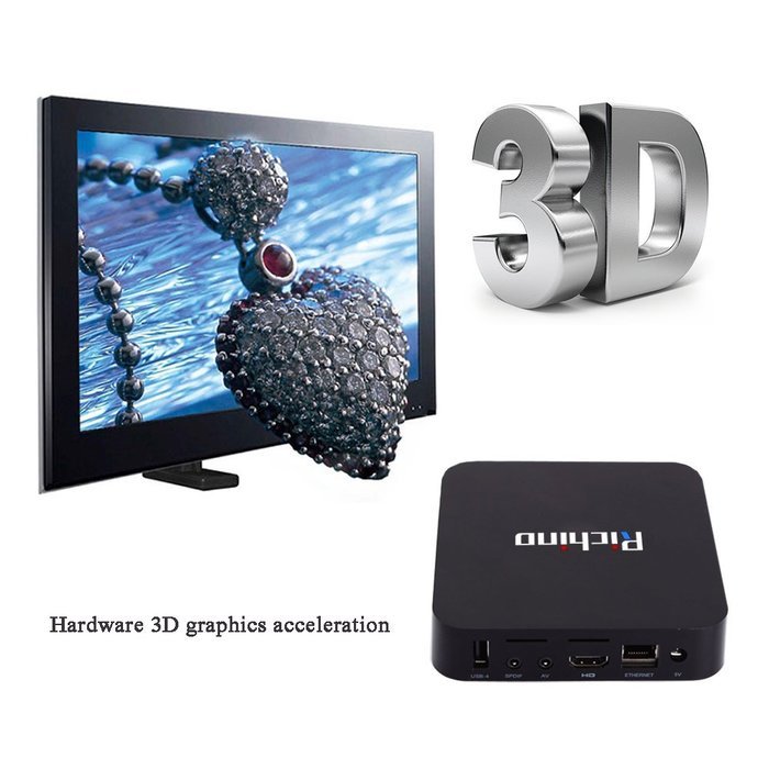 NEW Richino TV BOX Q Pro Android 4.4.2 Amlogic S805 Kodi 16.0 Quad Core 1GB/8GB Full Loaded Wifi, 1080P, 4K Smart... N3