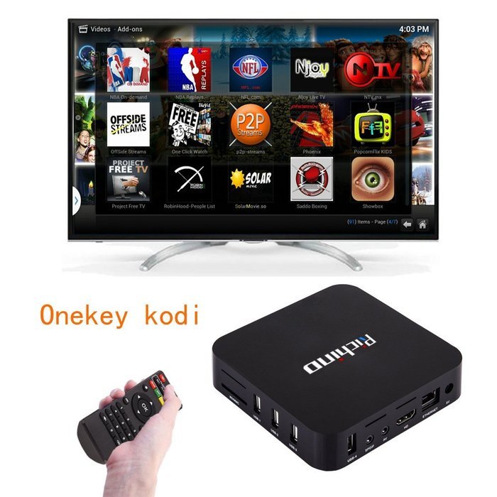 NEW Richino TV BOX Q Pro Android 4.4.2 Amlogic S805 Kodi 16.0 Quad Core 1GB/8GB Full Loaded Wifi, 1080P, 4K Smart... N4