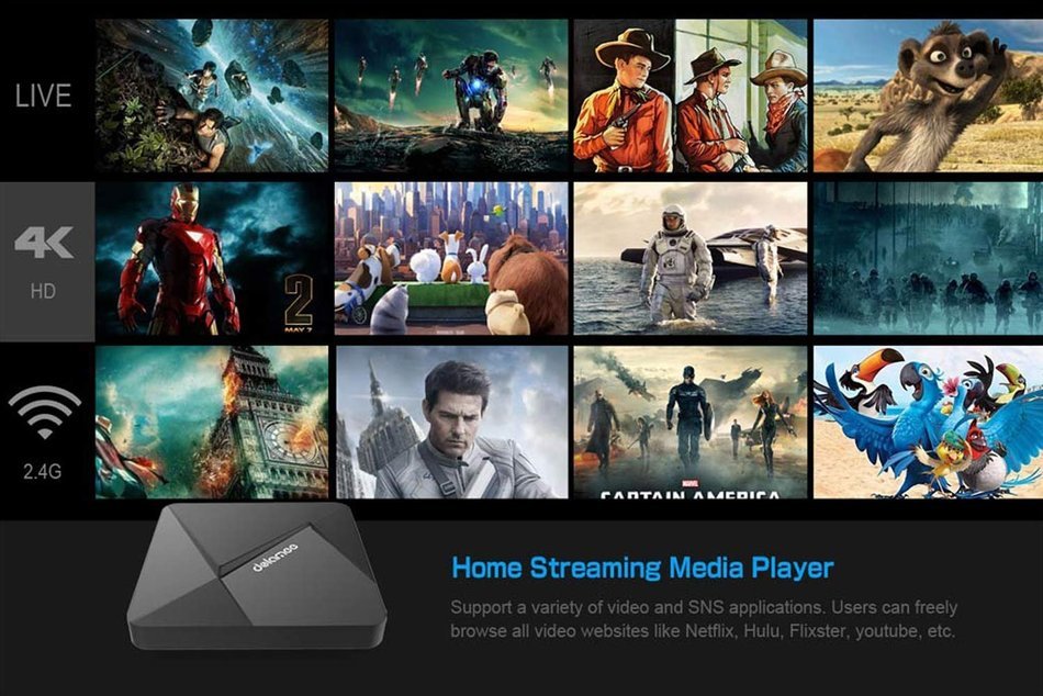 2016 4K Android 5.1 Kodi/XBMC 16.1 Super Mini Smart TV Box 1G+8G Rockchip RK3229 Quad-core Cortex A7 1.5GHz 32... N7