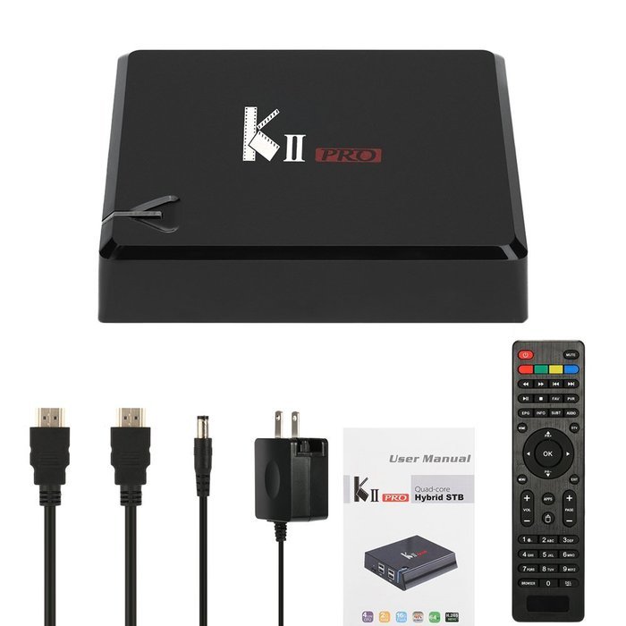 Docooler KII PRO Android TV BOX + DVB-S2 & DVB-T2b Quad-core 2GB / 16GB 4K Android 5.1.1 Amlogic S905 KODI XBMC... N8