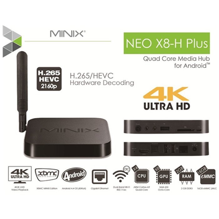 MINIX NEO X8-H Plus Amlogic S812-H Android 4.4 TV Box Quad-Core Cortex-A9 Android 4.4.2 Mini Google TV Box Full... N5
