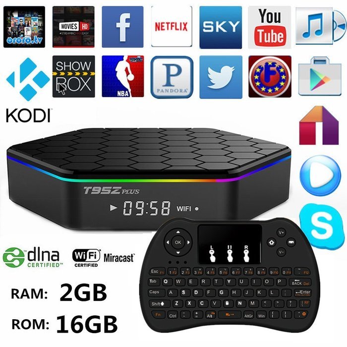 WISEWO T95Z PLUS Android TV Box Amlogic S912 Qcta-Core CPU Dual Wifi KODI 16.1 Fully Loaded UHD 4K2K 3D Smart...