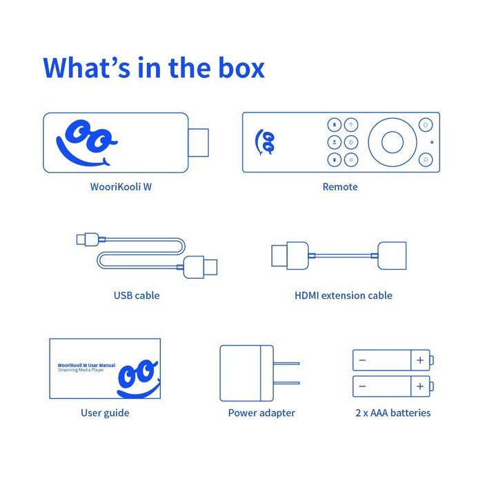 KOOLi WooriKooli W TV Stick - Korean TV Streaming media player N7