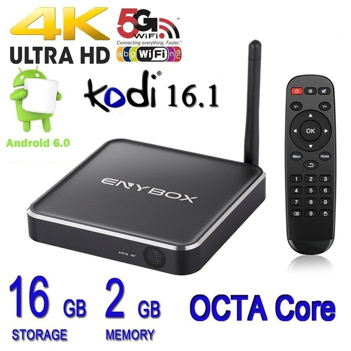 SUPVIN&reg; 2/16GB ENYBOX Android 6.0 TV box 4K Amlogic S912 Octa Core ARM Cortex A53 @2GHz KODI 16.1 Pre-installed...