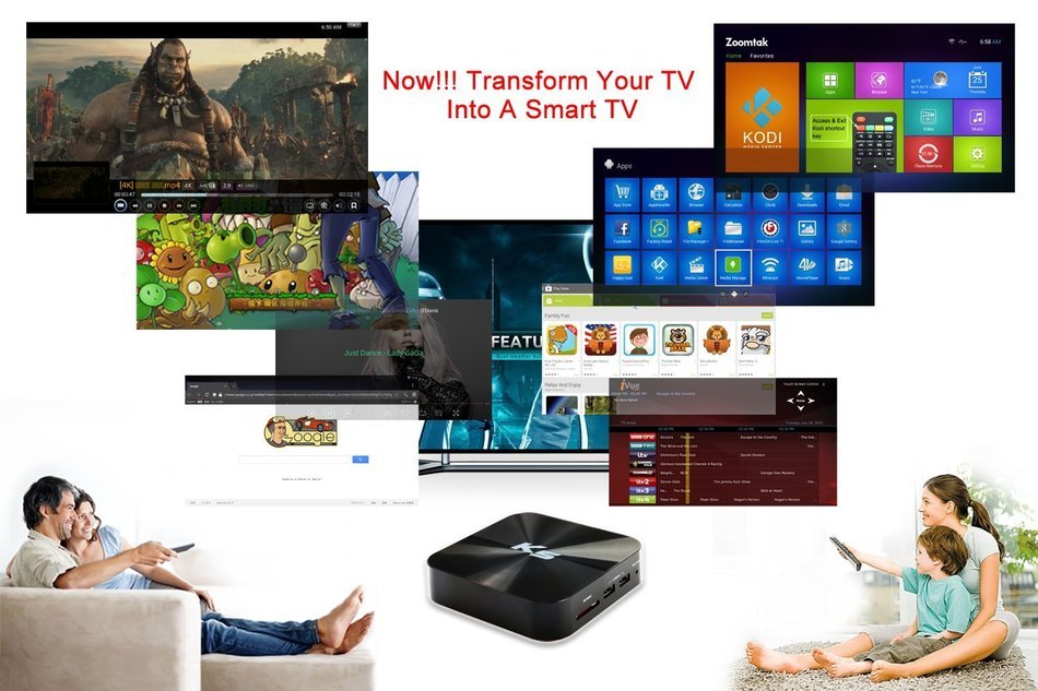 Zoomtak K5 Android TV Box Kodi 16.0 Fully Loaded Amlogic S805 Quad Core 1G RAM/8G ROM,Bluetooth 4.0,Dual Band... N2