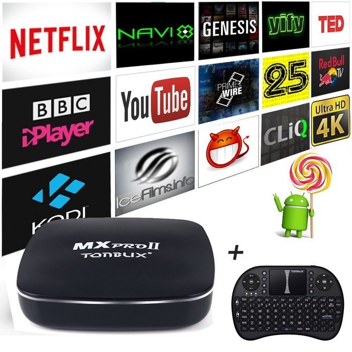 Kodi Android TV Box Tonbux Amlogic S905 Quad Core Android 5.1 Streaming Media Player 4K with Kodi Pre-installed...