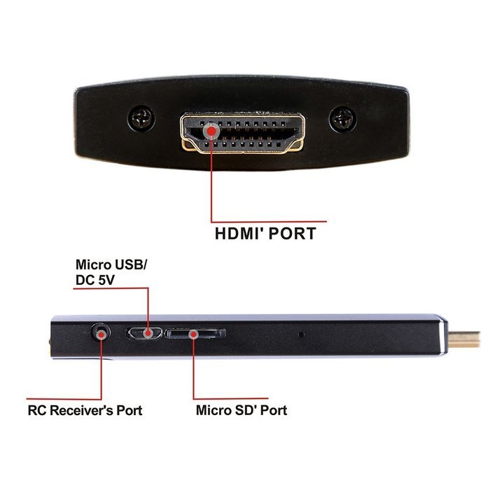 COOQI Mini Android TV Box HDMI up to 1080P with Remote Control, TV Stick for Android 4.4 Quad Core Streaming Media... N5