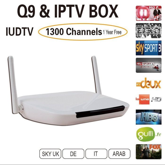 Free UIDTV Arabic IPTV Box,1300Plus Europe Channels IUDTV,Free fast shipping, No monthly pay, Android 4.4 WiFi...