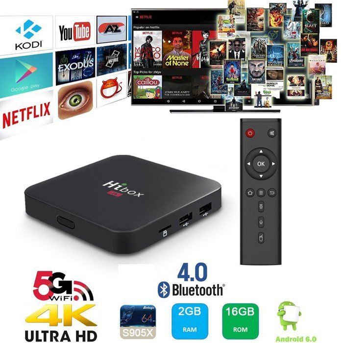 Greatever T95Z PLUS TV BOX Amlogic S912 Octa Core Android 6.0 Marshmallow 2GB DDR3 16GB EMMC Flash KODI Pre-installed... N15