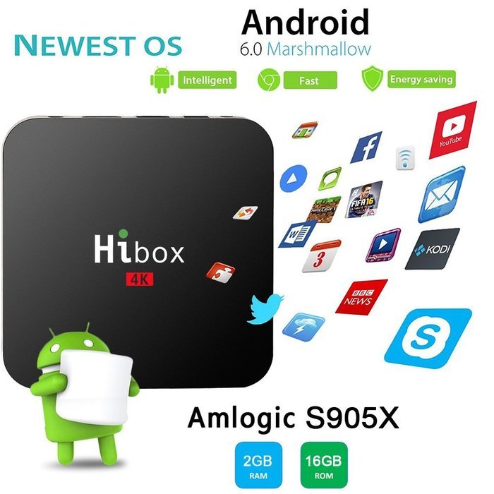 Greatever T95Z PLUS TV BOX Amlogic S912 Octa Core Android 6.0 Marshmallow 2GB DDR3 16GB EMMC Flash KODI Pre-installed... N16