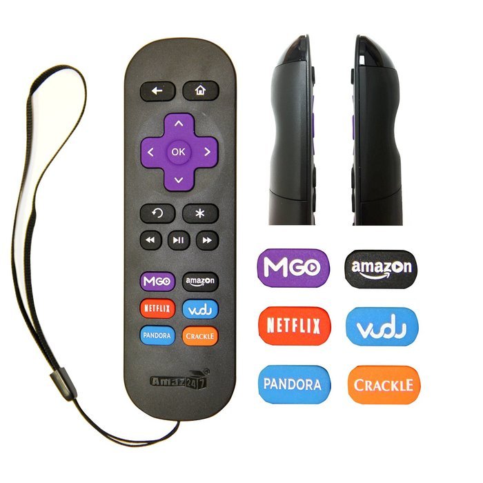 Amaz247 ARCBZB Replacement Remote for Roku 4/3/2/1, (HD, LT, XS, XD); DO NOT Support Roku Stick or Roku TV; 2nd...