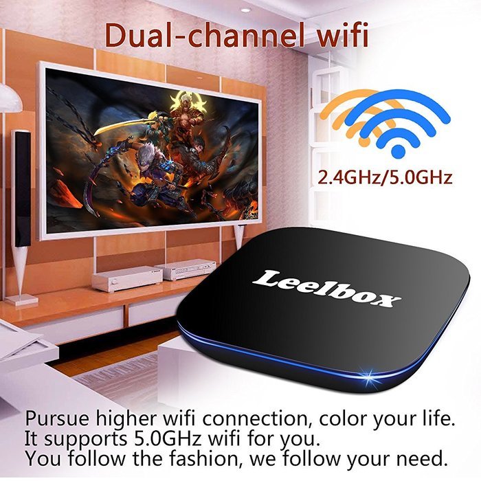 Leelbox Q3 Pro Android 6.0 TV Box Amlogic S905x Quad Core 64 Bit 2GB RAM+16GB ROM Fully Preloaded KODI 16.1 Atreaming... N5