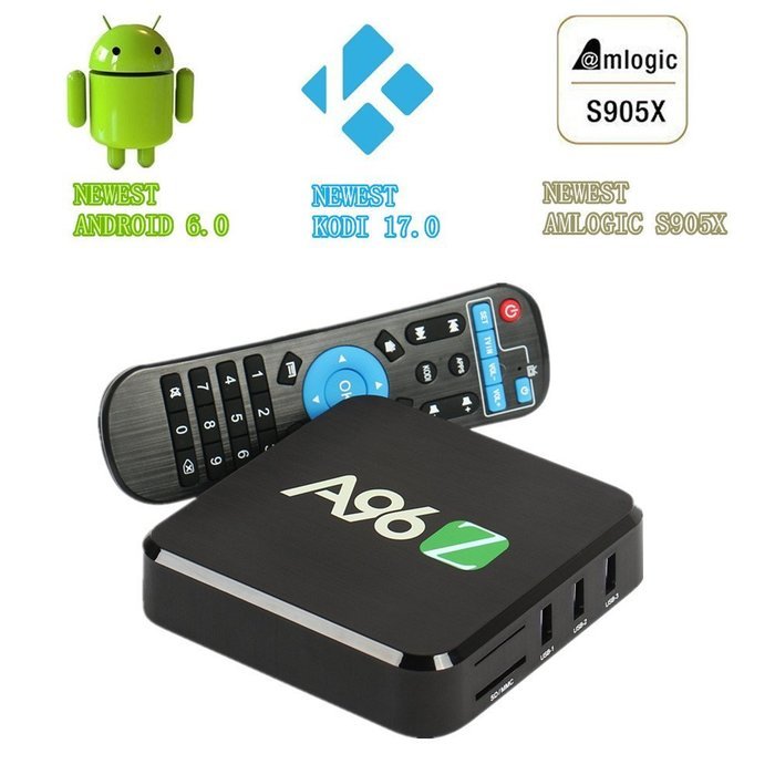 [2017 Latest TV Box ]Bros Unite A96Z Android TV BOX Kodi 17.0 Amlogic S905X Quad Core Android 6.0 2G/16G H.265... N2