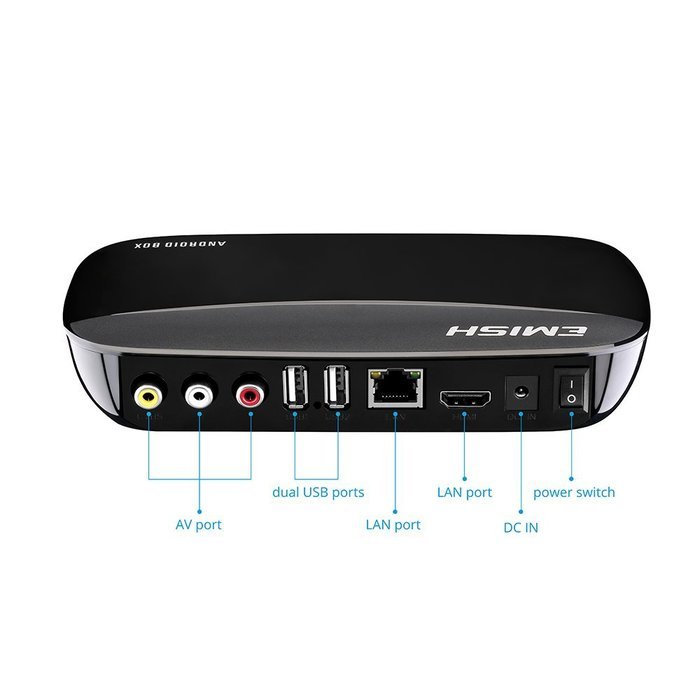 VicTsing TV Box Quad Core Android 4.4.4 Smart Pro Media Player 1080P WIFI HDMI XBMC, Black N5