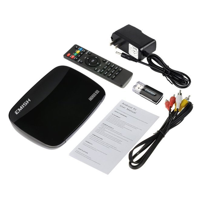 VicTsing TV Box Quad Core Android 4.4.4 Smart Pro Media Player 1080P WIFI HDMI XBMC, Black N7