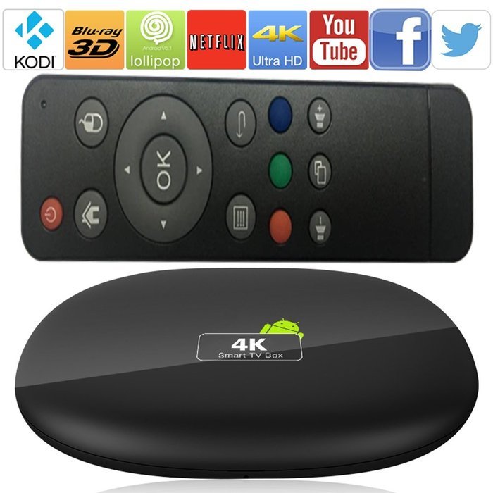 Android TV BOX KODI fully loaded XBMC Amlogic S905 Quad Core 1GB/8GB Android 5.1 Lollopop Wifi LAN 4k 60fps 2.0GHz...