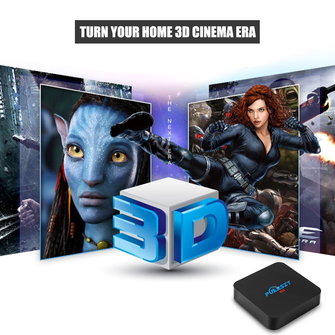 Puersit android tv box fully loaded unlocked kodi amlogic s905 1gb 8gb